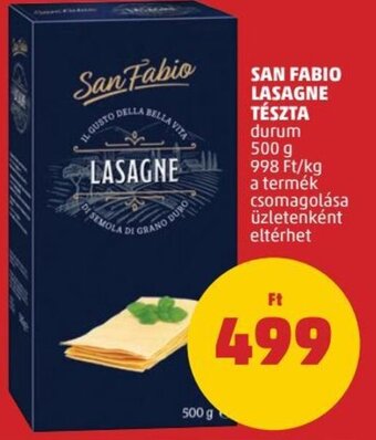 PENNY San Fabio Lasagne tészta 500 g ajánlat