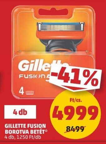 PENNY Gillette Fusion borotva betét 4 db ajánlat