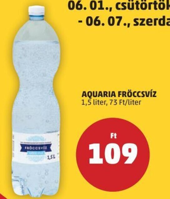 PENNY Aquaria Fröccsvíz 1,5 l ajánlat