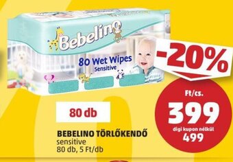 PENNY Bebelino Törlőkendő 80 db ajánlat