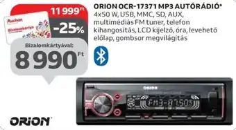Orion Ocr-17371 mp3 autórádió 1 db