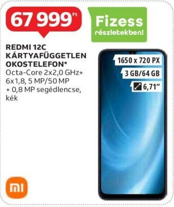 Auchan Xiaomi Redmi 12c kártyafüggetlen okostelefon 1 db ajánlat