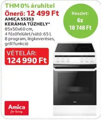 Amica 55353 kerámia tűzhely 1 db