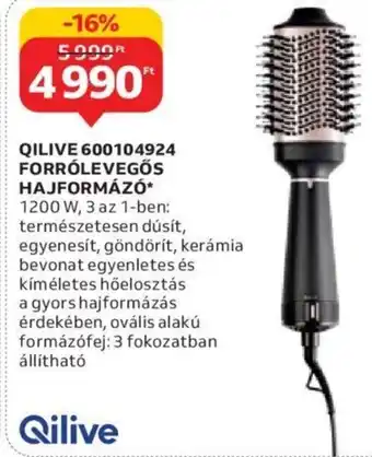 Auchan Qilive Forrólevegős hajformázó 1 db ajánlat