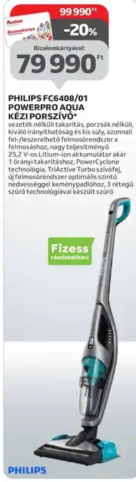 Auchan Philips Powerpro aqua kézi porszívó 1 db ajánlat