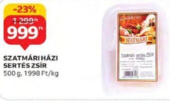 Auchan Szatmári házi sertés zsír 500 g ajánlat