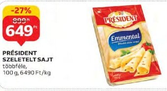 Auchan Président Szeletelt sajt 100 g ajánlat
