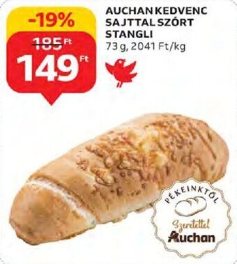 Auchan Auchan kedvenc sajttal szórt stangli 73 g ajánlat