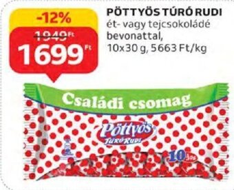 Auchan Pöttyös Túró rudi 10 x 30 g ajánlat