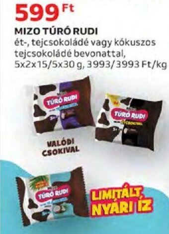 Auchan Mizo Túró rudi 5 x 2 x 15 / 5 x 30 g ajánlat