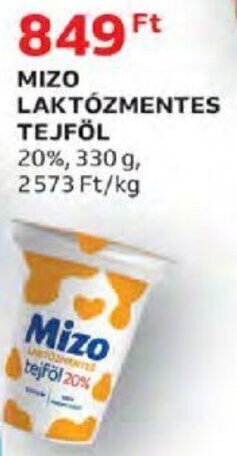 Auchan Mizo Laktózmentes tejföl 330 g ajánlat