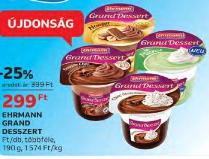 Auchan Ehrmann Grand desszert 190 g ajánlat