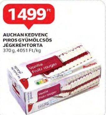 Auchan Auchan kedvenc piros gyümölcsös jégkrémtorta 370 g ajánlat