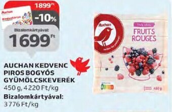 Auchan Auchan kedvenc piros bogyós gyümölcskeverék 450 g ajánlat