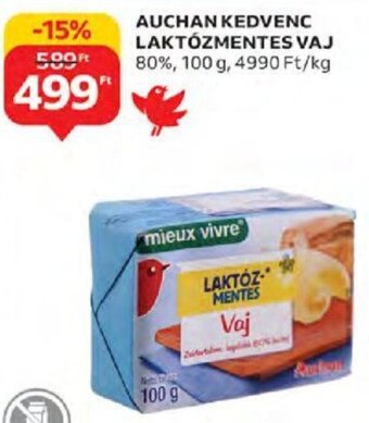 Auchan Auchan kedvenc laktózmentes vaj 100 g ajánlat