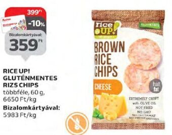 Auchan Rice Up! Gluténmentes rizs chips 60 g ajánlat