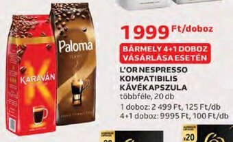 Auchan L'Or Nespresso kompatibilis kávékapszula 20 db ajánlat