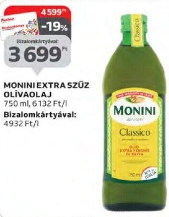 Auchan Monini Extra szűz olívaolaj 750 ml ajánlat