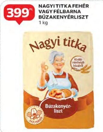 Auchan Nagyi Titka fehér vagy félbarna búzakenyérliszt 1 kg ajánlat