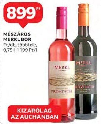 Auchan Mészáros Merkl bor 0,75 l ajánlat