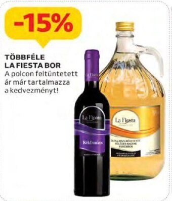Többféle La Fiesta bor