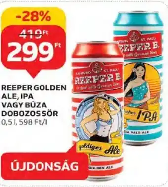 Reeper Golden ale, ipa vagy búza dobozos sör 0,5 l