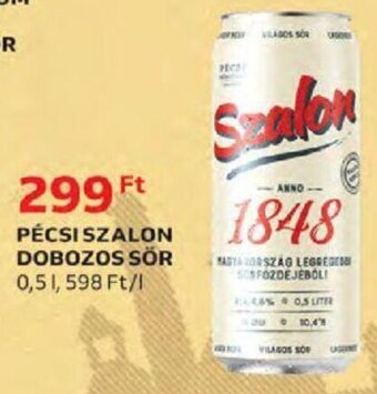 Auchan Pécsi Szalon dobozos sör 0,5 l ajánlat