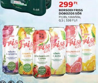 Auchan Borsodi friss dobozos sör 0,5 l ajánlat