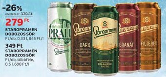 Auchan Staropramen Dobozos sör 0,33 l ajánlat