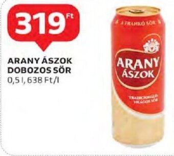 Auchan Arany Ászok dobozos sör 0,5 l ajánlat