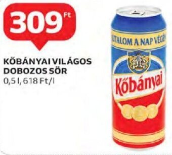 Auchan Kőbányai Világos dobozos sör 0,5 l ajánlat