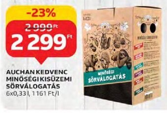 Auchan Auchan kedvenc minőségi kisüzemi sörválogatás 6 x 0,33 l ajánlat