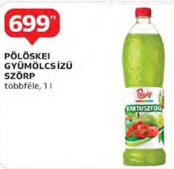 Auchan Pölöskei Gyümölcs ízű szörp 1 l ajánlat