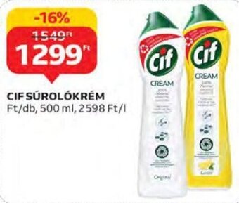 Auchan Cif Súrolókrém 500 ml ajánlat