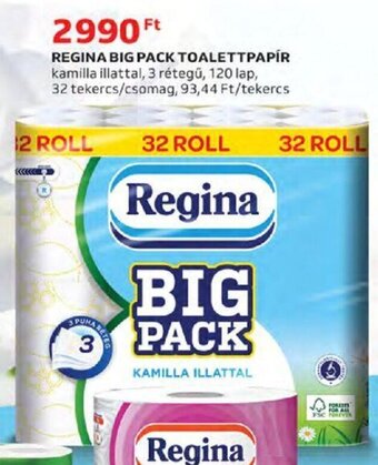 Auchan Regina Big pack toalettpapír 32 tekercs ajánlat