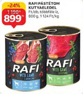 Auchan Rafi Pástétom kutyaeledel 800 g ajánlat