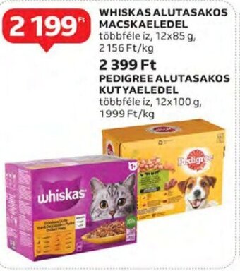 Auchan Whiskas alutasakos macskaeledel 12 x 85 g ajánlat