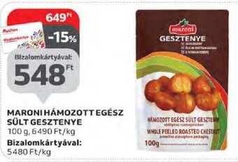 Auchan Maroni hámozott egész sült gesztenye 100 g ajánlat