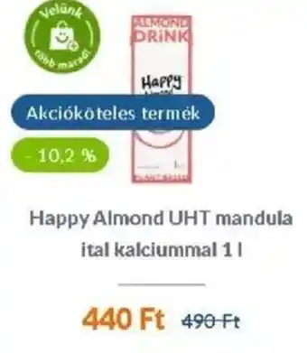 EcoFamily Happy Almond UHT mandula ital kalciummal 1 l ajánlat