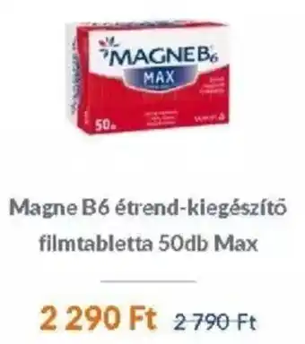 EcoFamily Magne B6 étrend-kiegészítő filmtabletta 50db Max 1 db ajánlat