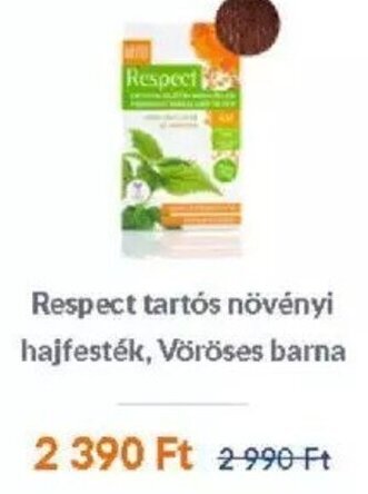 EcoFamily Respect tartós növényi hajfesték, Vöröses barna 1 db ajánlat