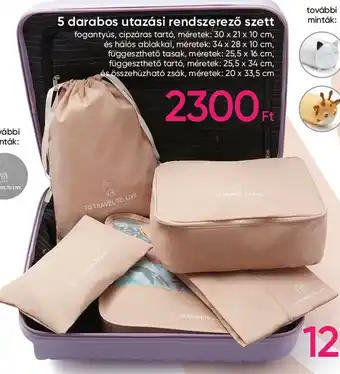 Pepco 5 darabos utazási rendszerező szett ajánlat