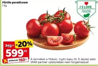 Spar Fürtös paradicsom 1 kg ajánlat