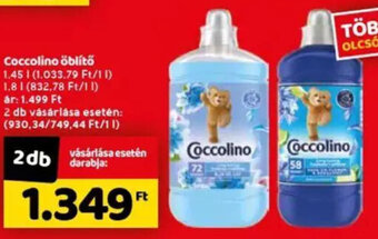 Spar Coccolino öblítő 1,45 / 1,8 l ajánlat