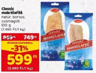Spar Classic makrélafilé 100 g ajánlat