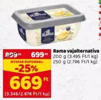 Spar Rama vajalternatíva 200 / 250 g ajánlat