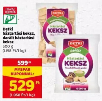 Spar Detki háztartási keksz, darált háztartási keksz 500 g ajánlat