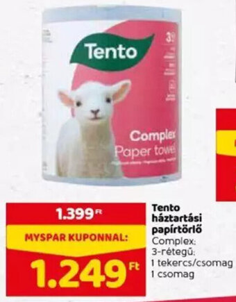 Spar Tento háztartási papírtörlő 1 tekercs ajánlat