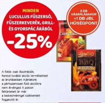 Spar Minden Lucullus fűszersó, fűszerkeverék, grill- és gyorspác árából ajánlat