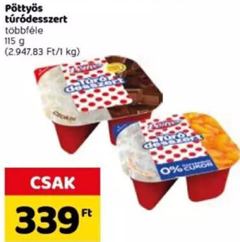 Spar Pöttyös túródesszert 115 g ajánlat
